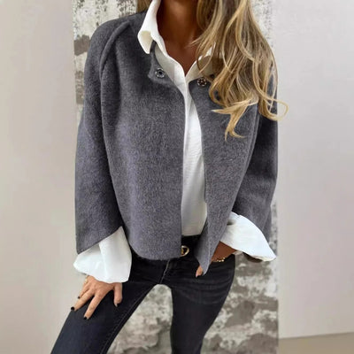 Henrike™ | Round-Neck Wool-Like Coat