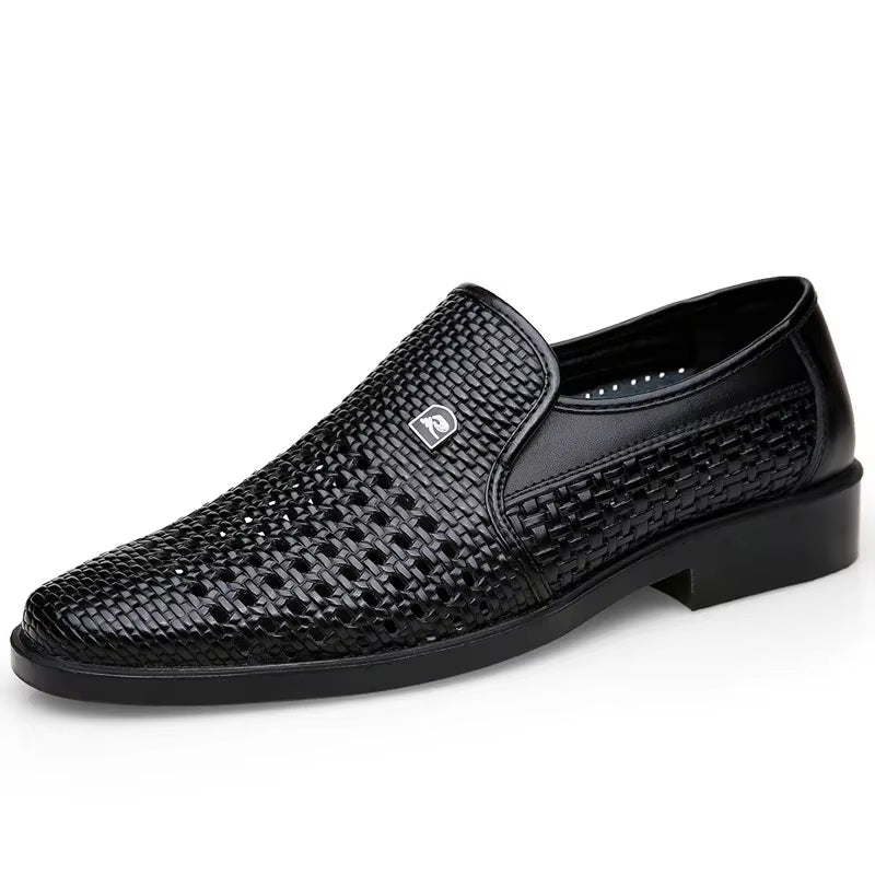 Calvair Woven Leather Loafer
