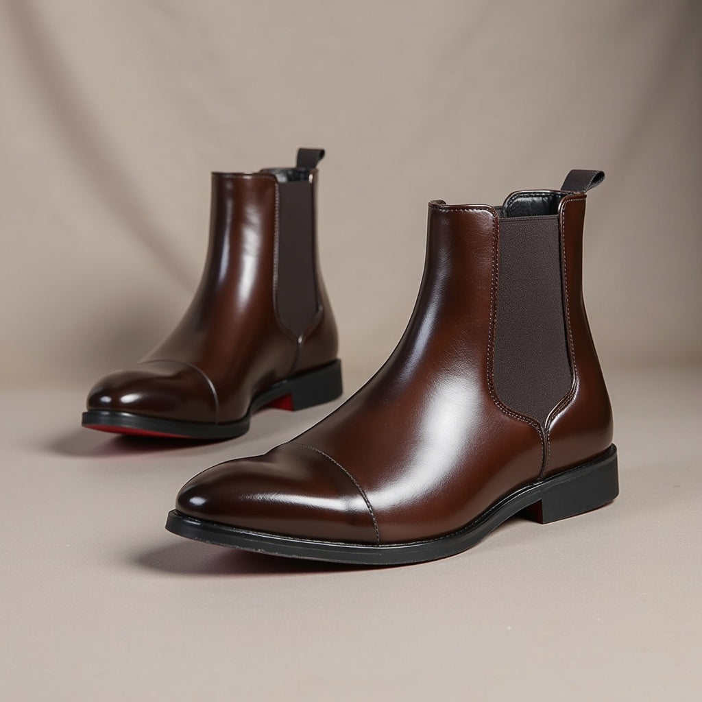 Annibale Carracci Leather Chelsea Boots