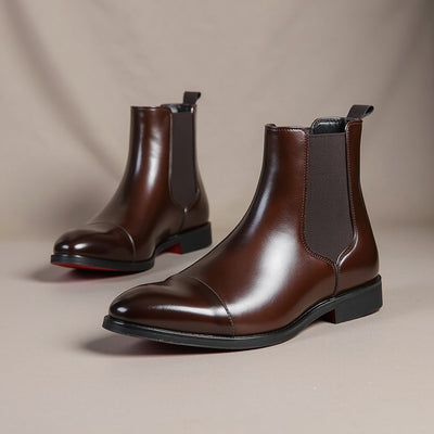 Annibale Carracci Leather Chelsea Boots