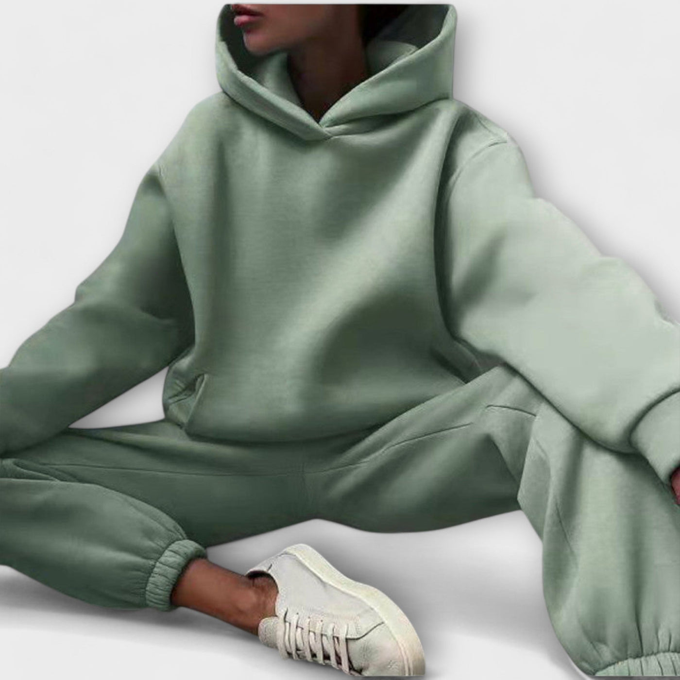 Oversized Jogging Suit with High Waist