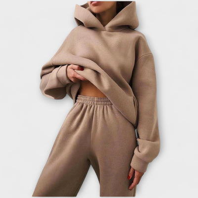 Oversized Jogging Suit with High Waist