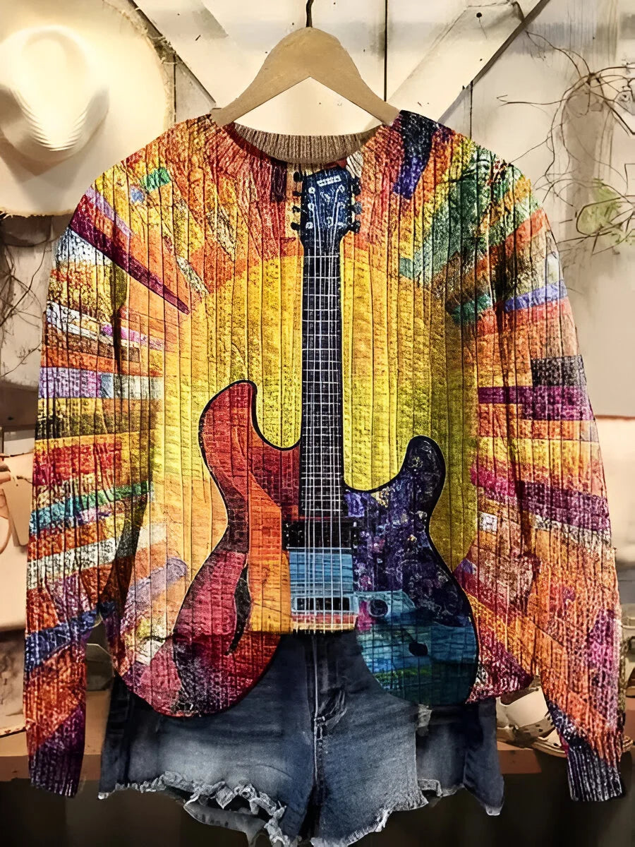 Elodie™ | Colorful Guitar Sweater