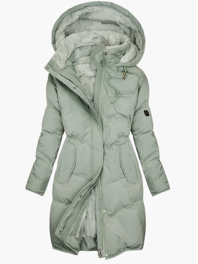 Olivia | Women’s Long Quilted Hooded Winter Coat