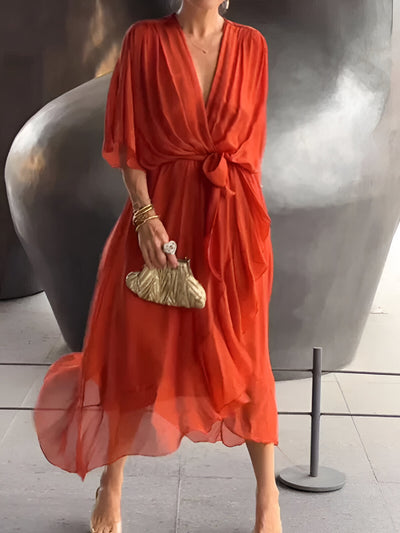 Claire | Tie-Waist Midi Dress