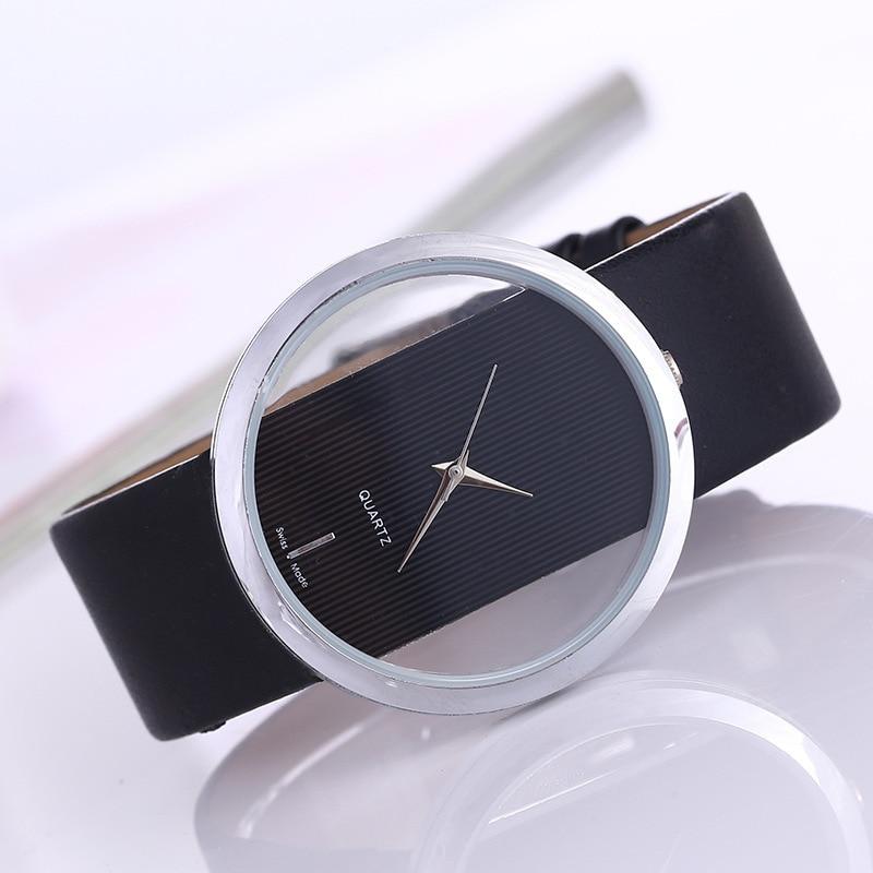 Sophia - Elegant Quartz Watch with Transparent Dial