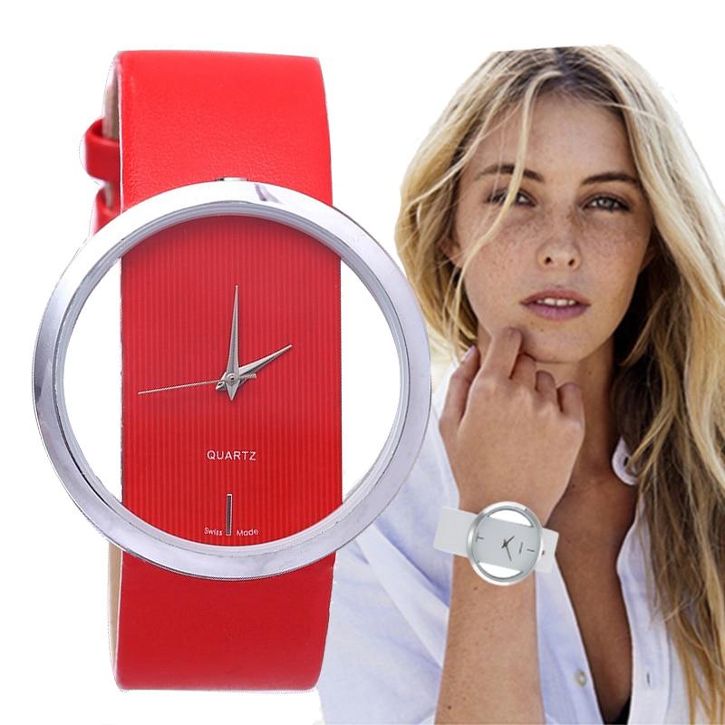 Sophia - Elegant Quartz Watch with Transparent Dial