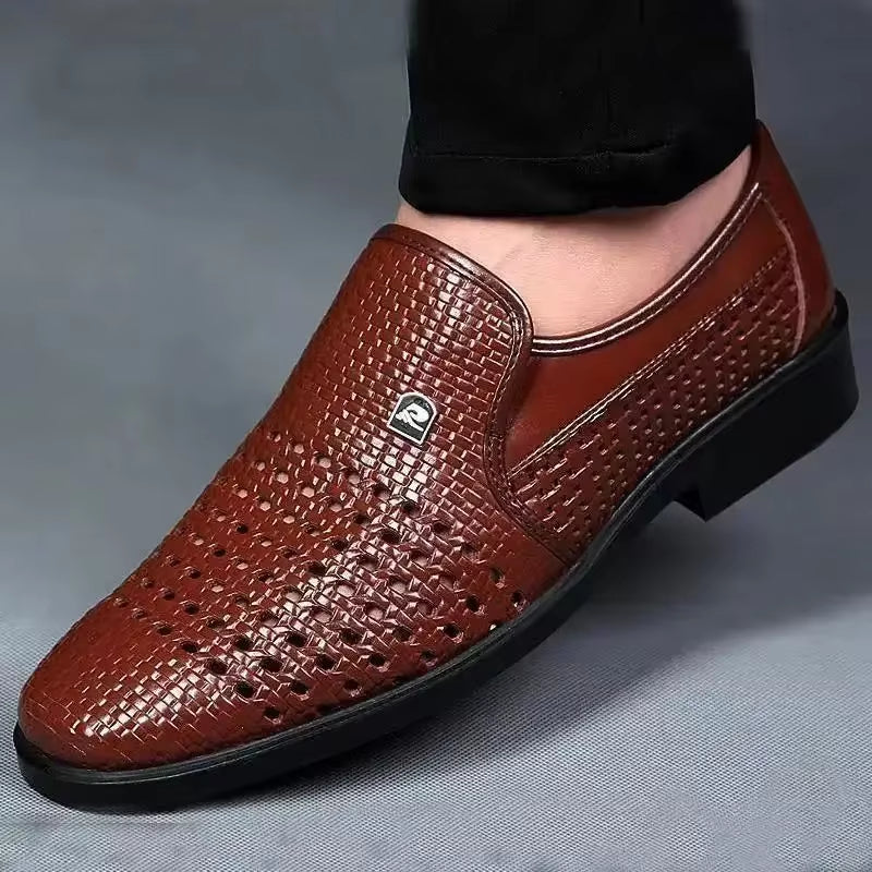 Calvair Woven Leather Loafer