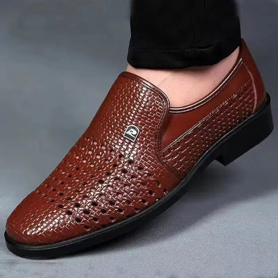 Calvair Woven Leather Loafer