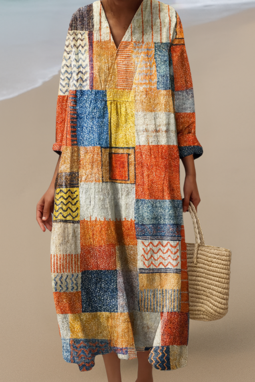 Vianna™ - Elegant Geometric Summer Dress