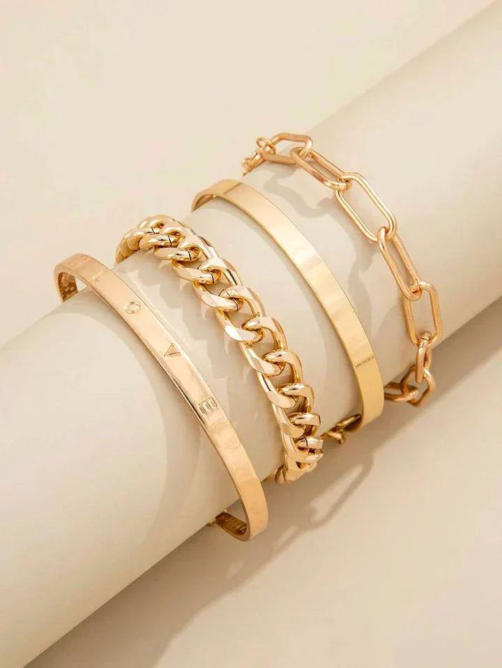 Elan Mercer Bracelet Set | Gold 18k