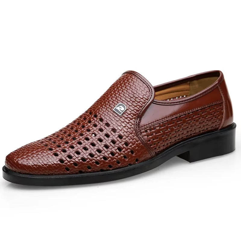 Calvair Woven Leather Loafer