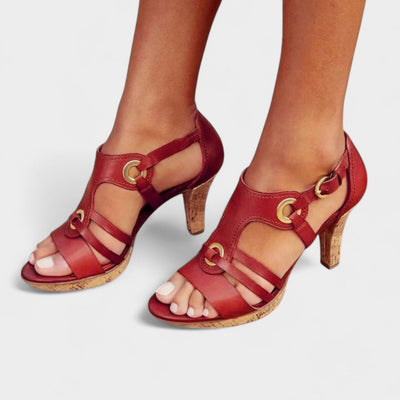 CLAIRE | COMFORT STRAP HEEL SANDALS