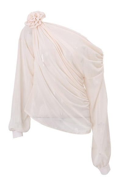 Morgan | Flower One Shoulder Top