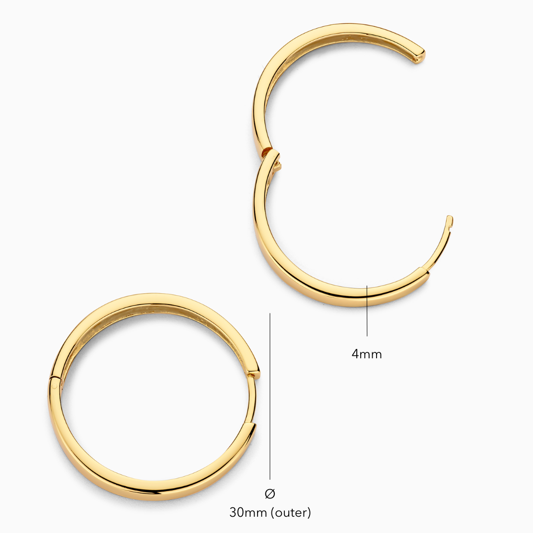 Gia Statement Hoops | Gold 18k