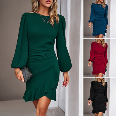 Suzanne™ | Elegant Dress with Puff Sleeves
