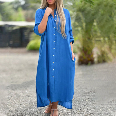 Amora™ | Relaxed Dress with Button Front