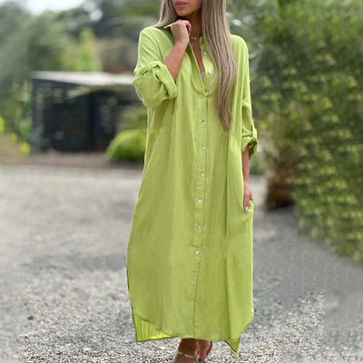 Amora™ | Relaxed Dress with Button Front