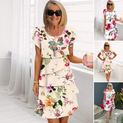 Lyra - Graceful Floral Elegance Dress