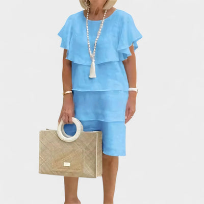 MARLENE | PREMIUM COTTON LAYERED DRESS