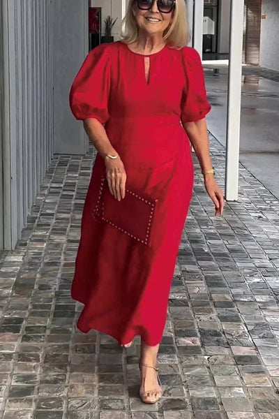 Natalia™ | Puff Sleeve Timeless Dress