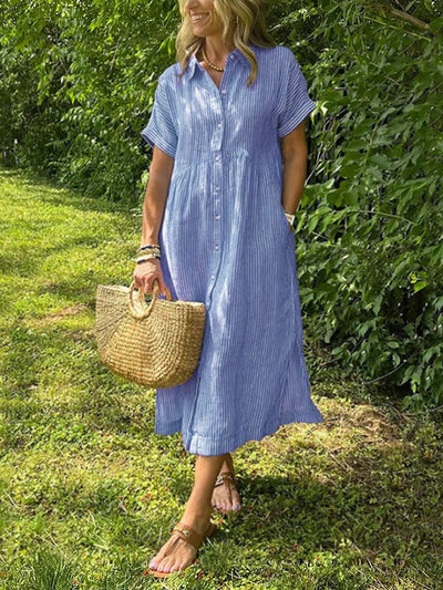 Isabelle | Striped Elegance Maxi Dress