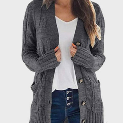 Amélie™ | Casual Cable Knit Cardigan