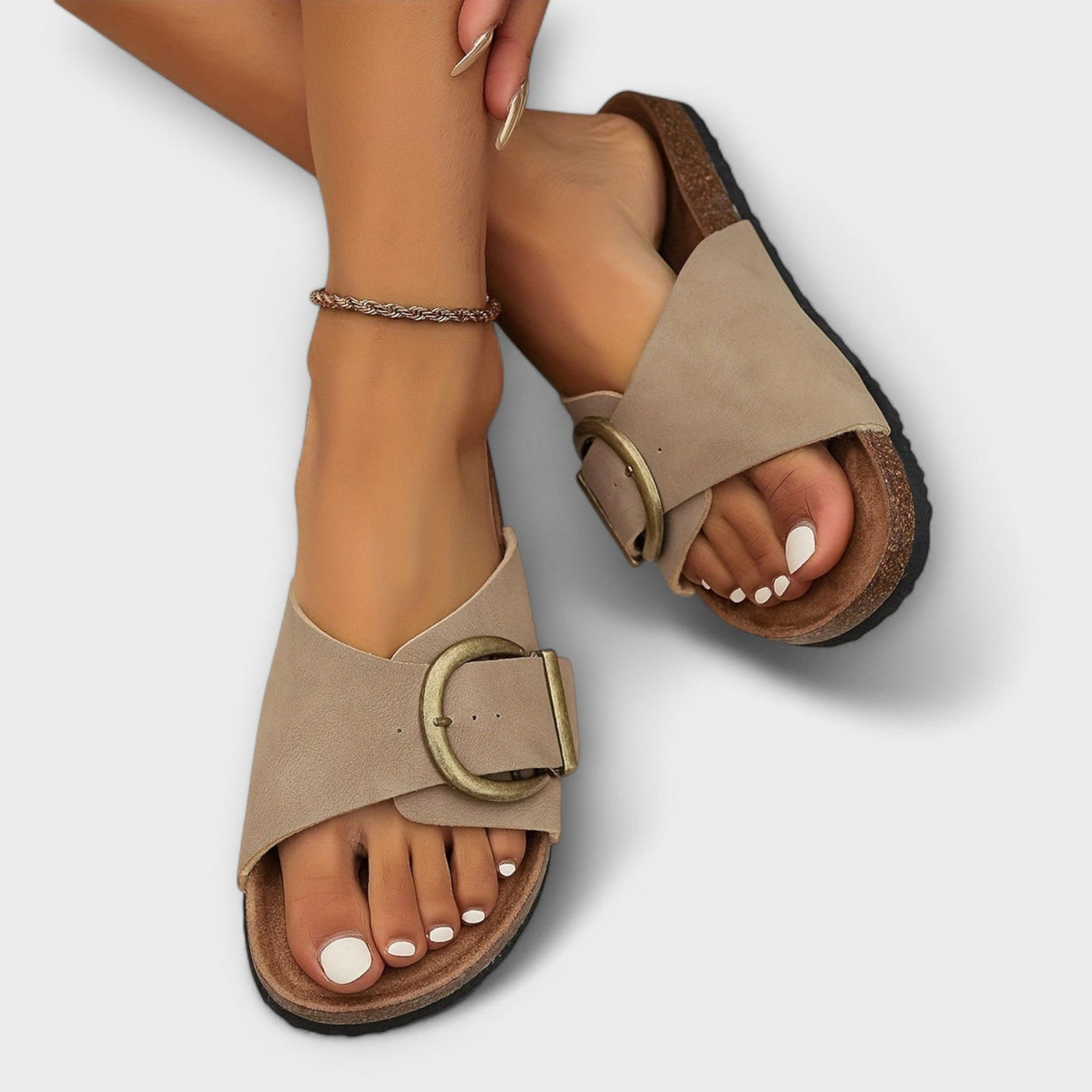 Amber | Orthopedic Sandals (Khaki)