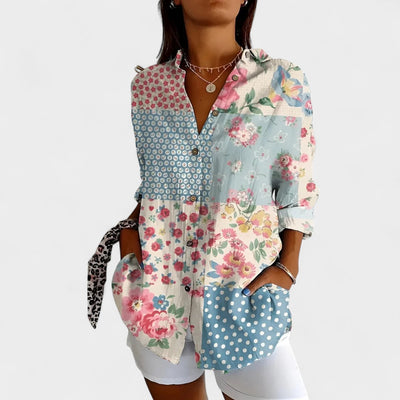 NORTHLINE STUDIO | SEASIDE ESCAPE BUTTON BLOUSE