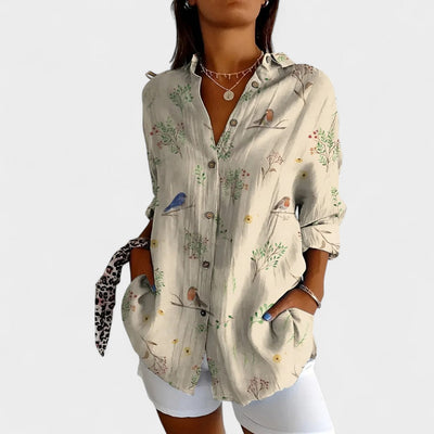 NORTHLINE STUDIO | SEASIDE ESCAPE BUTTON BLOUSE