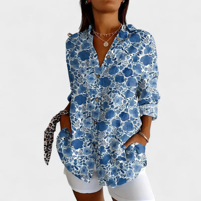 NORTHLINE STUDIO | SEASIDE ESCAPE BUTTON BLOUSE