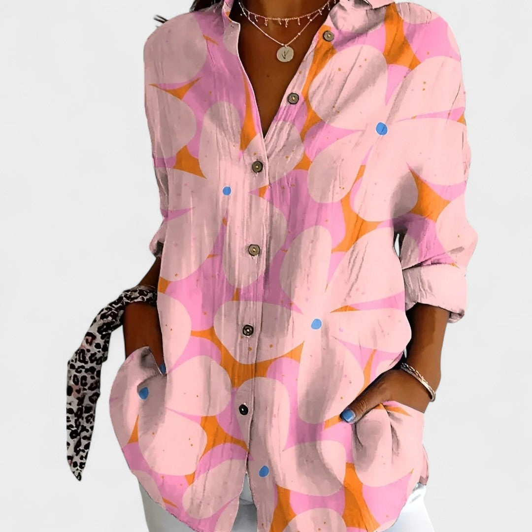 NORTHLINE STUDIO | SEASIDE ESCAPE BUTTON BLOUSE