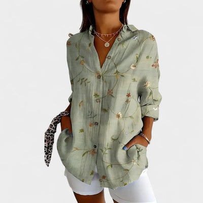 NORTHLINE STUDIO | SEASIDE ESCAPE BUTTON BLOUSE