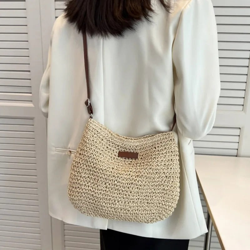 Natalia | Straw shoulder bag