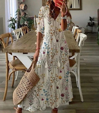Serena | Boho Flattering Maxi Dress