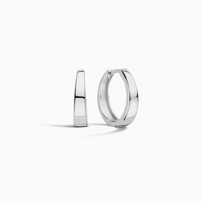 Gia Hoops | White Gold 18k