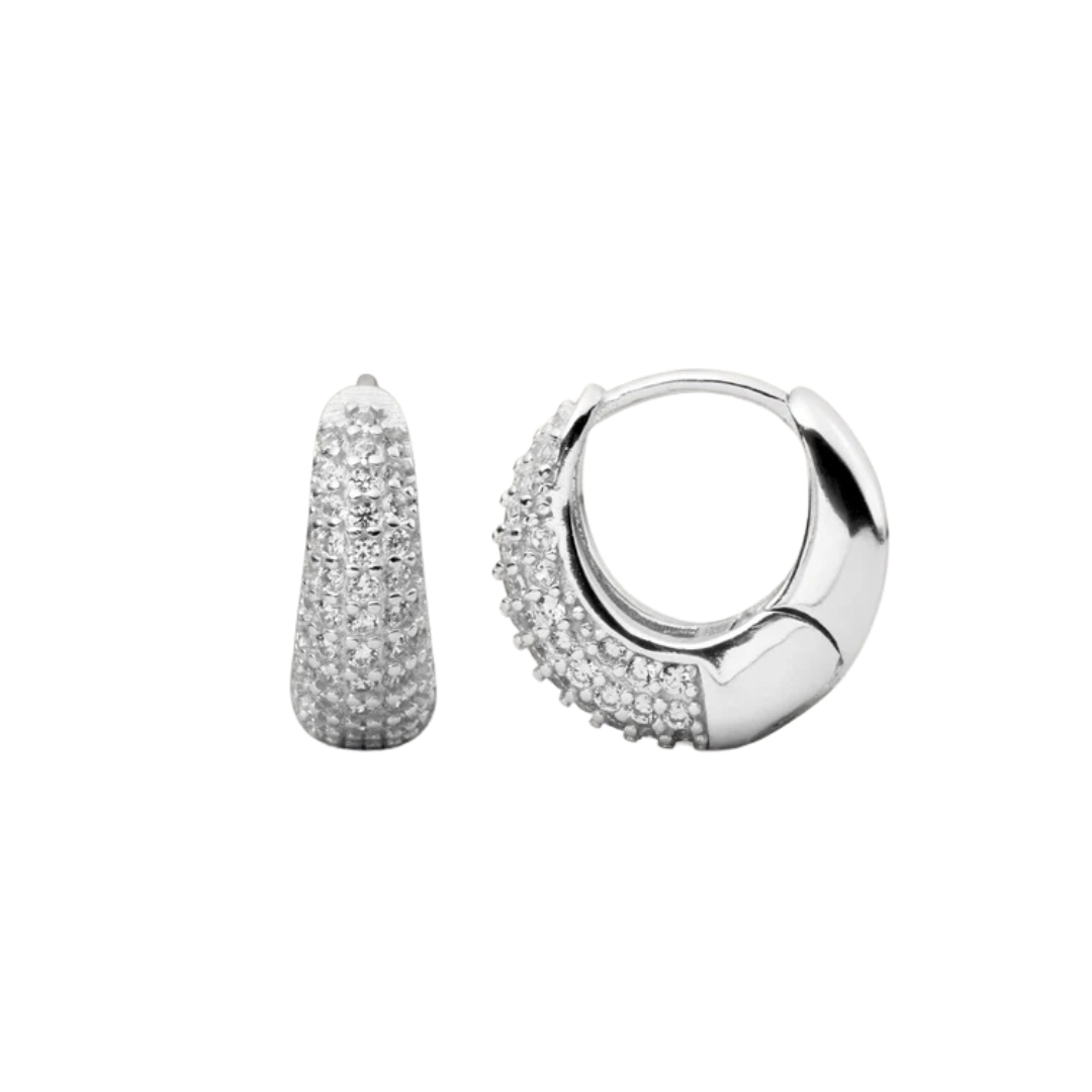 Jules Mini Hoops | White Gold 16k