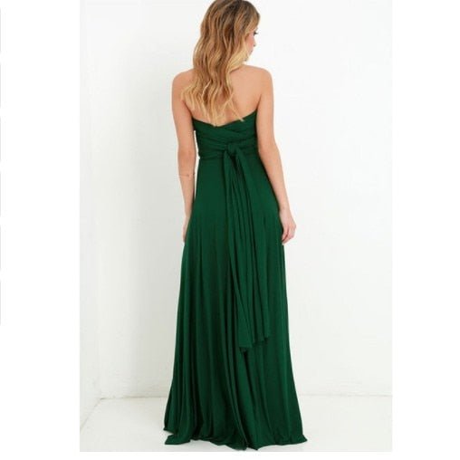 Henley - Vibrant Strapped V-Neck Long Gown