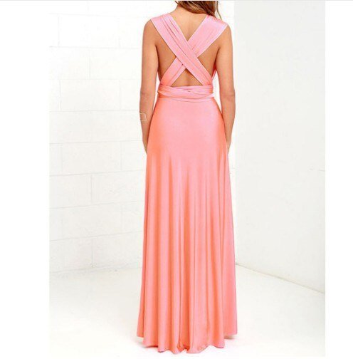Henley - Vibrant Strapped V-Neck Long Gown