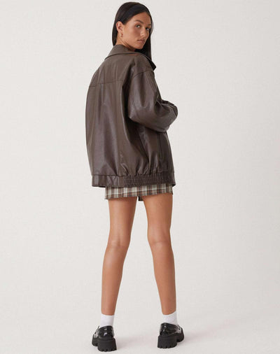 Ruby | Women’s Oversized Leather Bomber Jacket